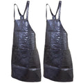 2x Pierre Cardin Professional Leather Apron Butcher Woodwork Barber Chef - Black V563-PC3433-BLACK_2X