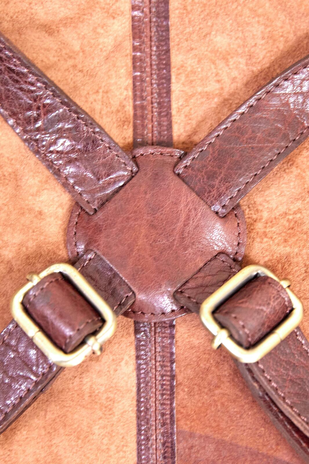 Pierre Cardin Professional Leather Apron Butcher Woodwork Hairdressing Barber Chef - Chestnut V563-PC3433-CHESTNUT