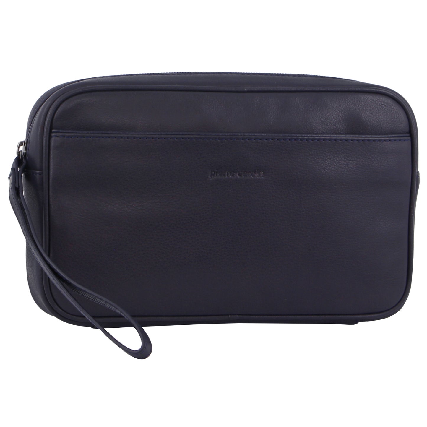Pierre Cardin Mens Leather Organizer Bag Toiletry Case - Navy V563-PC3505-NAVY
