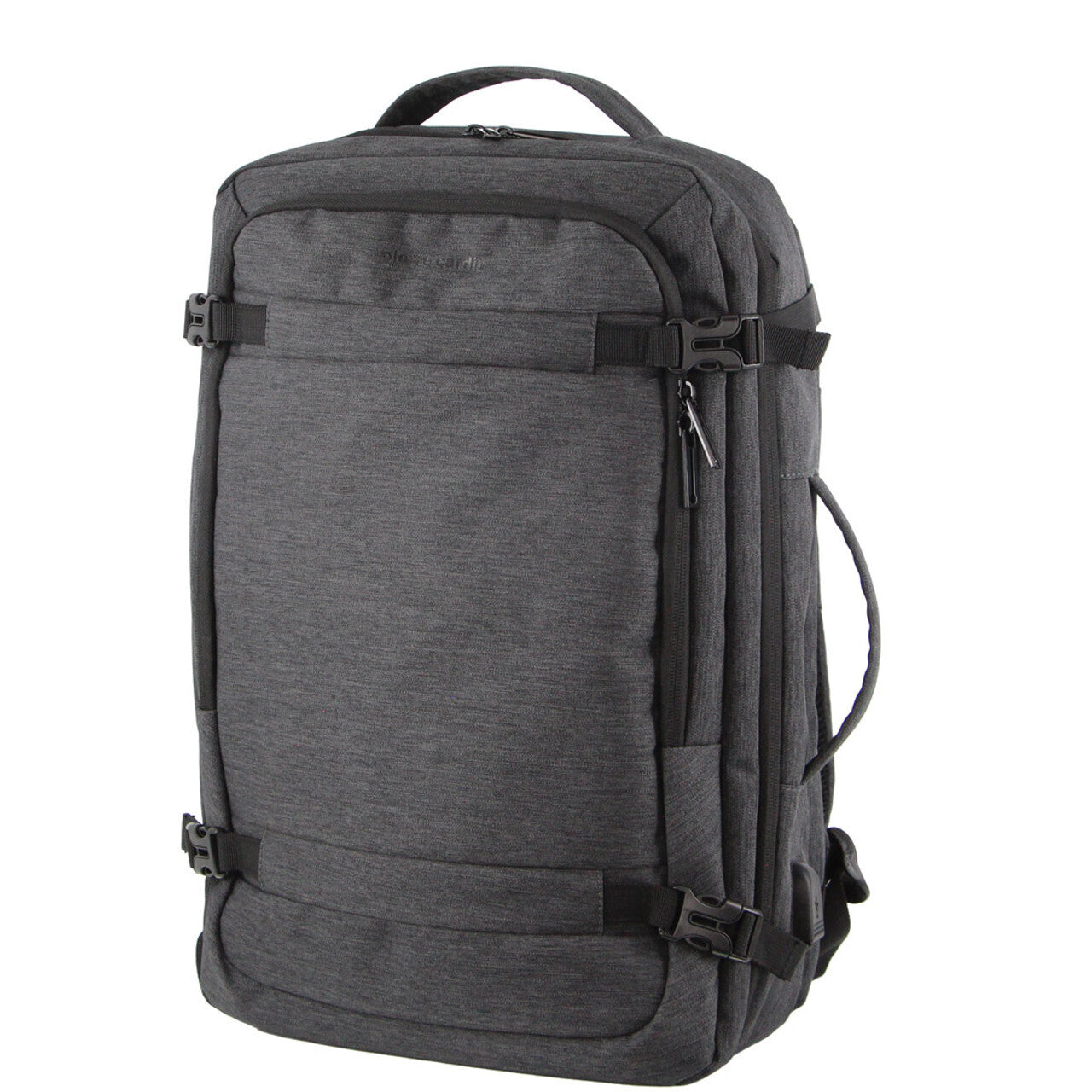 Pierre Cardin Mens Travel & Business Backpack with Built-in USB Port - Grey V563-PC3626-GREY