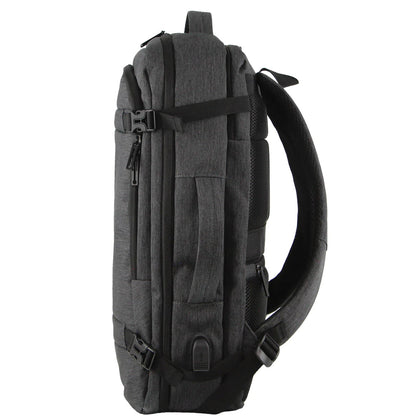 Pierre Cardin Mens Travel & Business Backpack with Built-in USB Port - Grey V563-PC3626-GREY