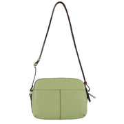 Pierre Cardin Leather Cross Body Bag Dual Zip Strap Shoulder Clutch in Jade V563-PC3670-JADE