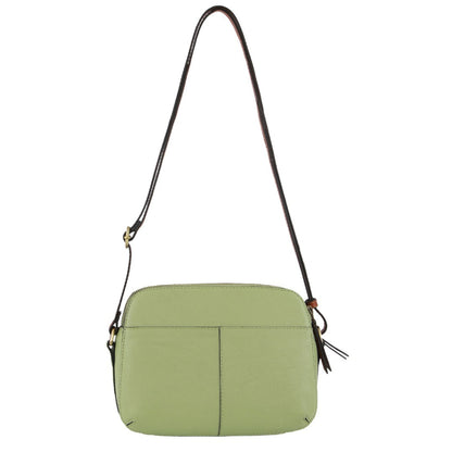 Pierre Cardin Leather Cross Body Bag Dual Zip Strap Shoulder Clutch in Jade V563-PC3670-JADE