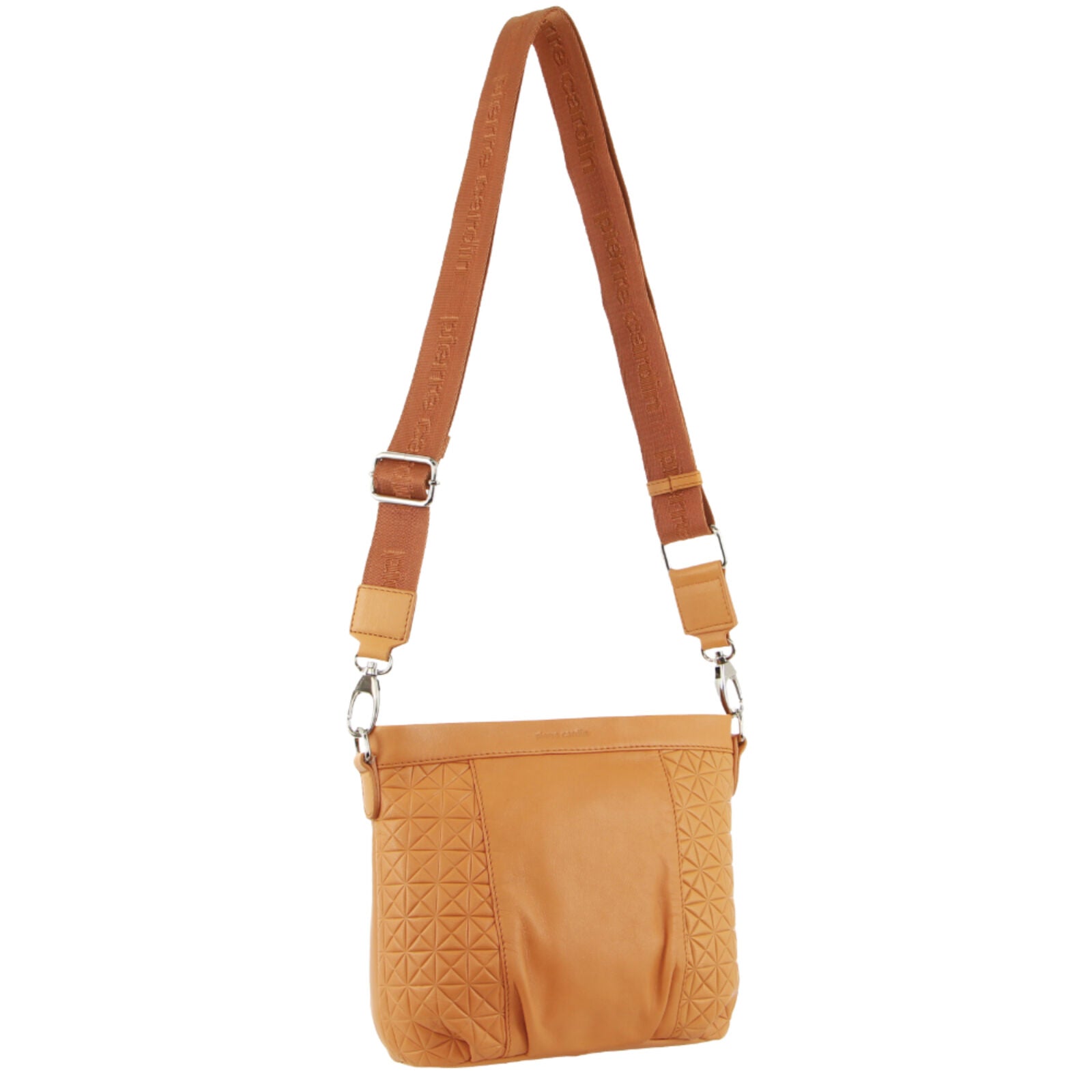 Pierre Cardin Leather Crossbody Bag w/ Shoulder Strap in Apricot V563-PC3683-APRICOT