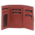 Pierre Cardin Leather Ladies Woven Design Tri-fold Wallet in Marsala V563-PC3693-MARSALA