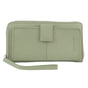 Pierre Cardin Womens Leather Zip Around Wallet RFID Blocking w/ Wristlet in Jade Green V563-PC3745-JADE