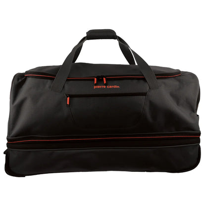 140L Pierre Cardin Trolley Bag Medium Soft Travel Luggage Wheeled Duffle - Black V563-PC3766-BLACK