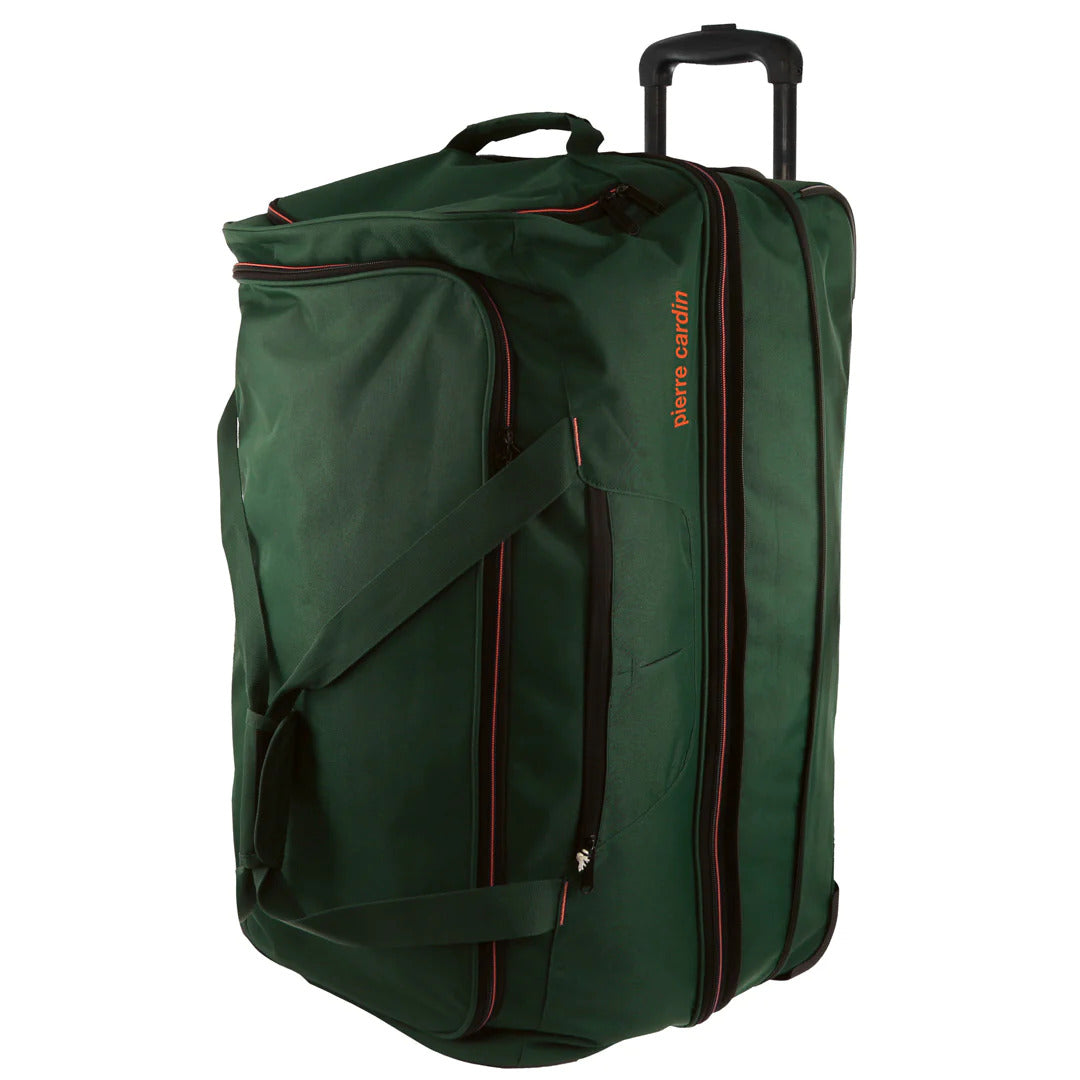 Pierre Cardin Trolley Bag Medium Soft Travel Luggage Wheeled Duffle 72cm - Green V563-PC3766-GREEN