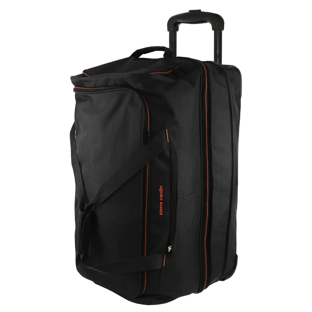 Pierre Cardin Trolley Bag Large Soft Travel Luggage Wheeled Duffle 82cm - Black V563-PC3767-BLACK