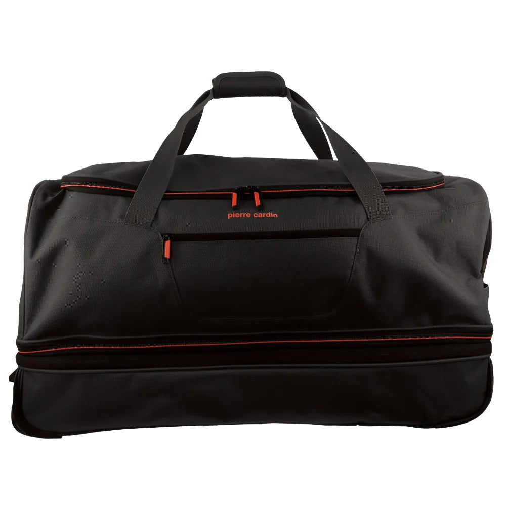 Pierre Cardin Trolley Bag Large Soft Travel Luggage Wheeled Duffle 82cm - Black V563-PC3767-BLACK