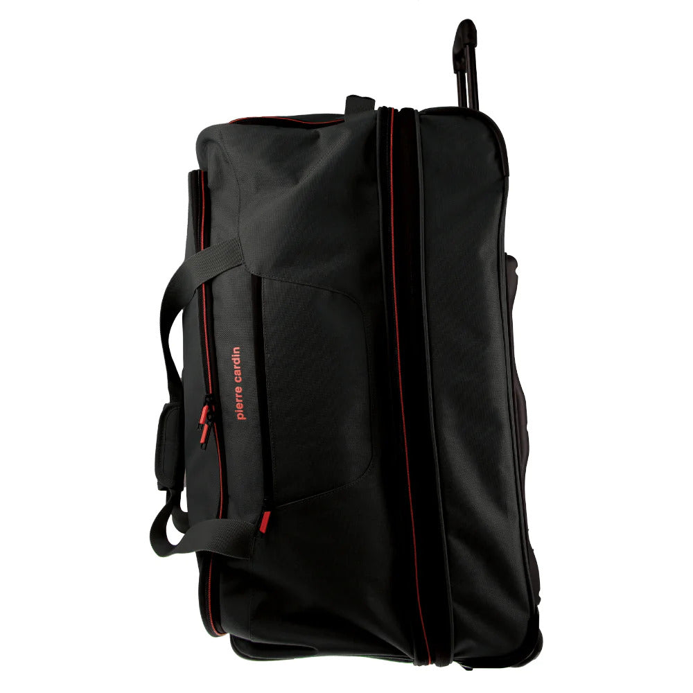 Pierre Cardin Trolley Bag Large Soft Travel Luggage Wheeled Duffle 82cm - Black V563-PC3767-BLACK