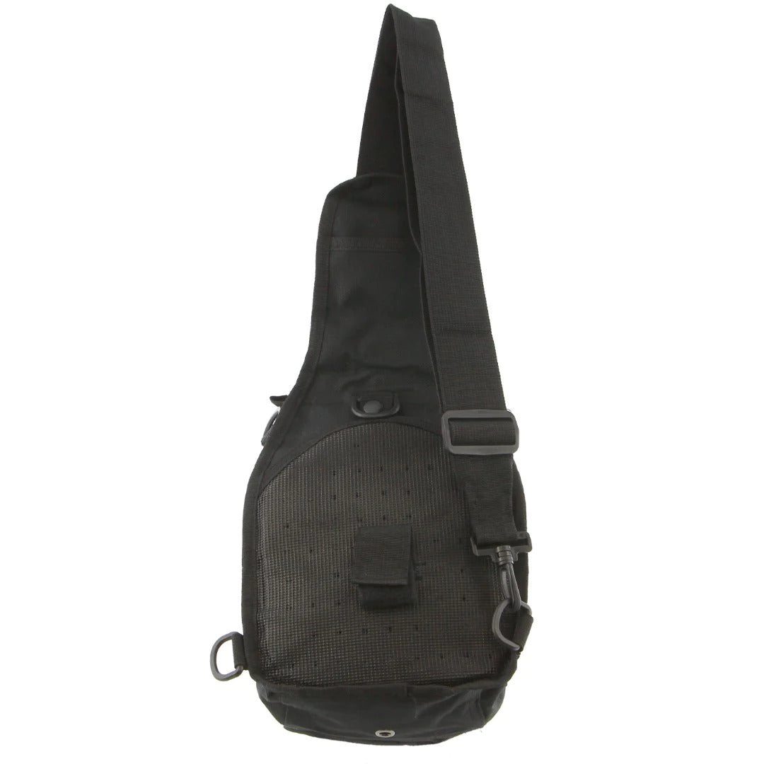 Pierre Cardin Cross Body Tactical Sling Bag Rucksack Army Style in Black V563-PC3857-BLACK