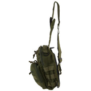 Pierre Cardin Cross Body Tactical Sling Bag Rucksack Army Style in Green V563-PC3857-GREEN