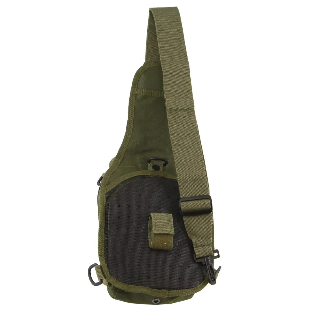 Pierre Cardin Cross Body Tactical Sling Bag Rucksack Army Style in Green V563-PC3857-GREEN