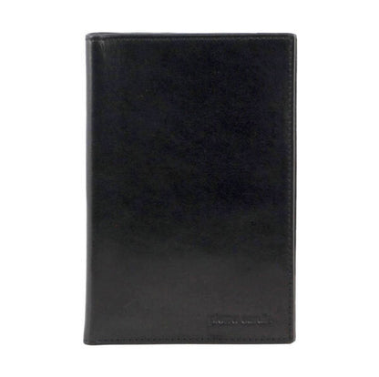 Pierre Cardin Leather Passport Holder Cover Travel Wallet w/ RFID Protection - Black V563-PC3907-BLACK