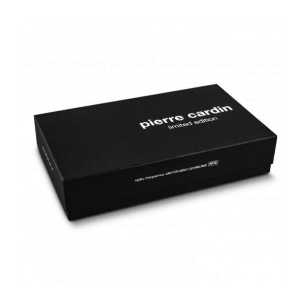 Pierre Cardin Leather Passport Holder Cover Travel Wallet w/ RFID Protection - Black V563-PC3907-BLACK