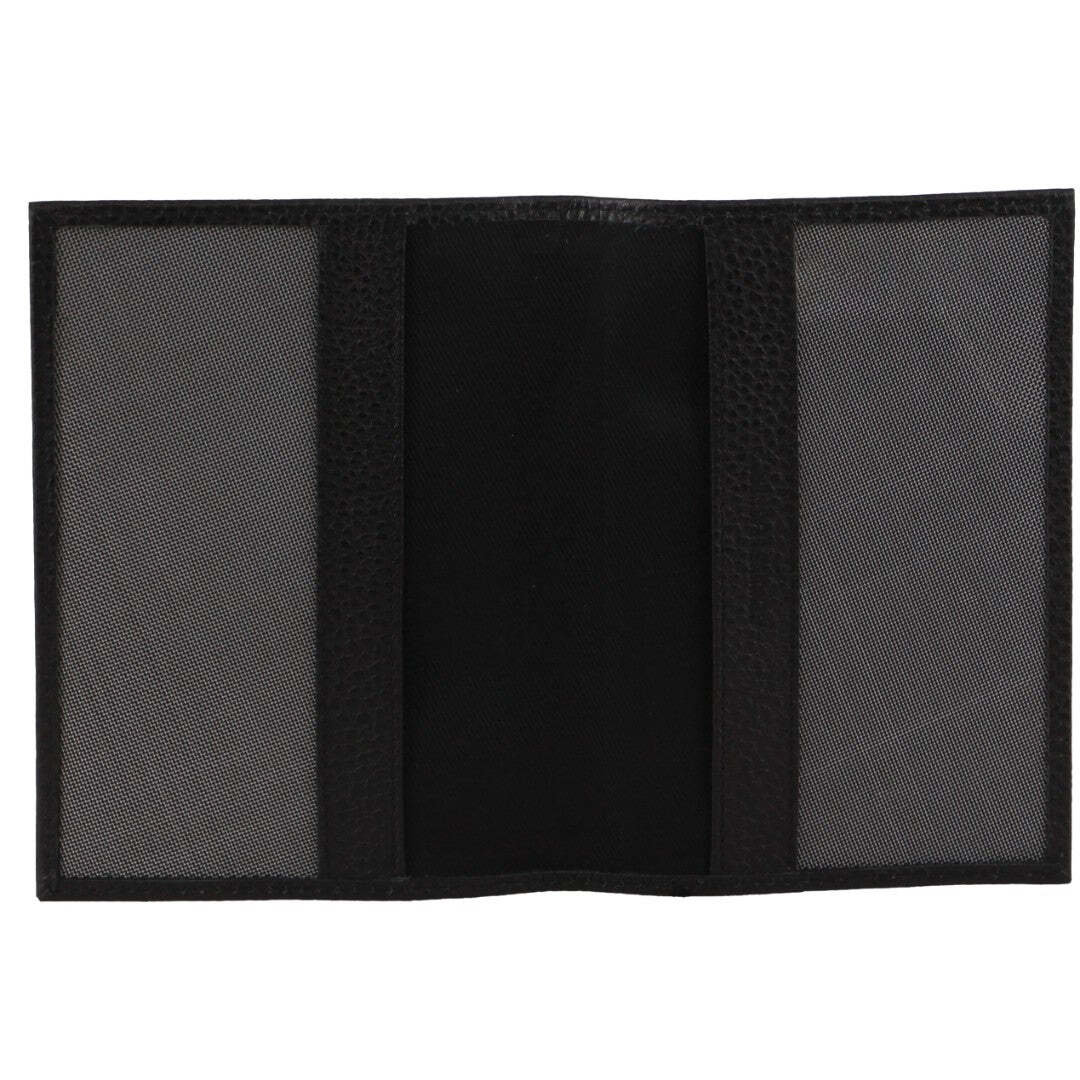 Pierre Cardin Slim Leather Passport Travel Wallet Holder RFID Case Cover - Black V563-PC3909-BLACK