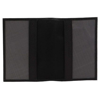Pierre Cardin Slim Leather Passport Travel Wallet Holder RFID Case Cover - Black V563-PC3909-BLACK
