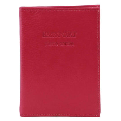 Pierre Cardin Slim Leather Passport Travel Wallet Holder RFID Case Cover - Fuschia V563-PC3909-FUSCHIA