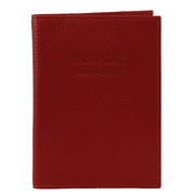 Pierre Cardin Slim Leather Passport Travel Wallet Holder RFID Case Cover - Red V563-PC3909-RED