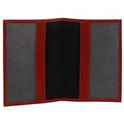 Pierre Cardin Slim Leather Passport Travel Wallet Holder RFID Case Cover - Red V563-PC3909-RED