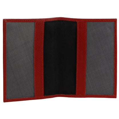 Pierre Cardin Slim Leather Passport Travel Wallet Holder RFID Case Cover - Red V563-PC3909-RED