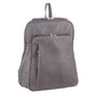 Pierre Cardin Womens Leather Backpack Bag with Pocket Front Multi-Zip - Slate V563-PC_3212-SLATE