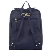 Pierre Cardin Rustic Womens Leather Backpack Bag Handbag Back Pack Travel - Navy V563-PC_3213-NAVY