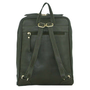 Pierre Cardin Rustic Womens Leather Backpack Bag Handbag Back Pack Travel - Olive V563-PC_3213-OLIVE