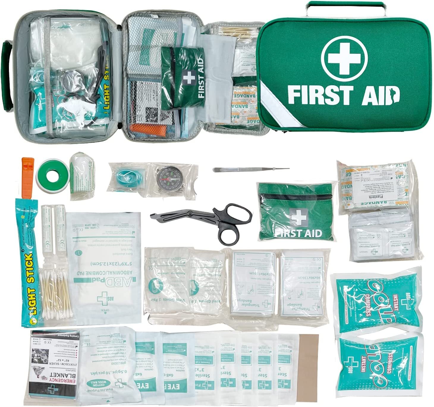 258pcs PREMIUM FIRST AID KIT Medical Travel Set Emergency Family Safety Office V563-PE0257