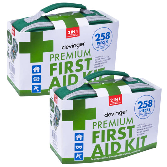 2x 258pcs Premium First Aid Kit Medical Travel Set Emergency Family Safety V563-PE0257-2X