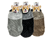 50cm Quilted Dog Jacket Coat Warm Winter Pet Clothes Vest Padded Windbreaker V563-PE093396-ASST