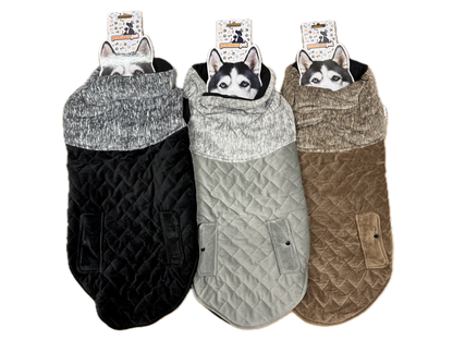70cm Quilted Dog Jacket Coat Warm Winter Pet Clothes Vest Padded Windbreaker V563-PE093419-ASST