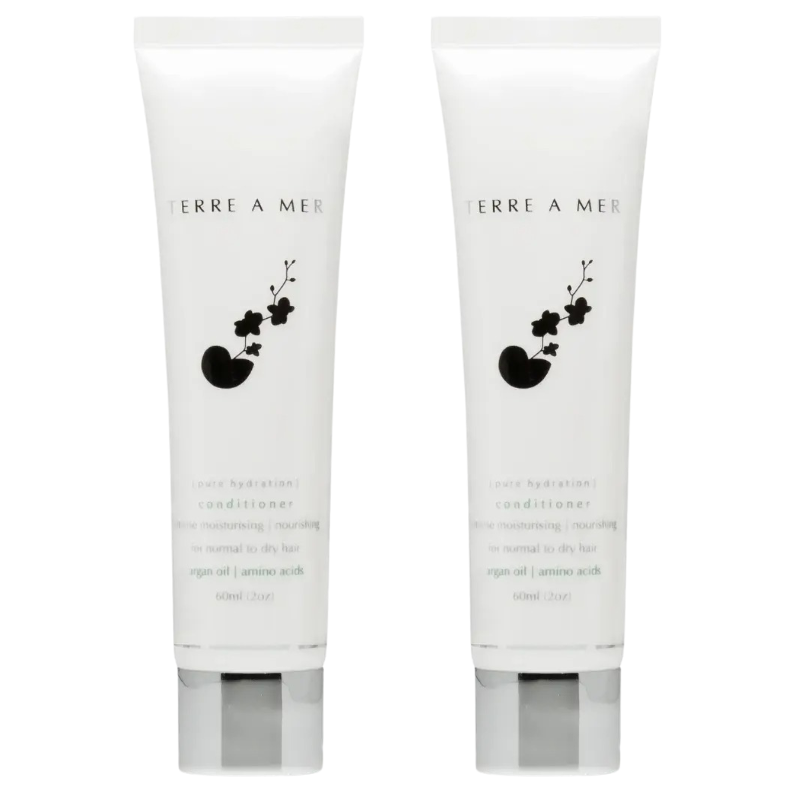 2x Terre A Mer Pure Hydration Amino Acid/Argan Conditioner - 60ml Travel Size V563-PH_TRVL_CONDITIONER-2PCS