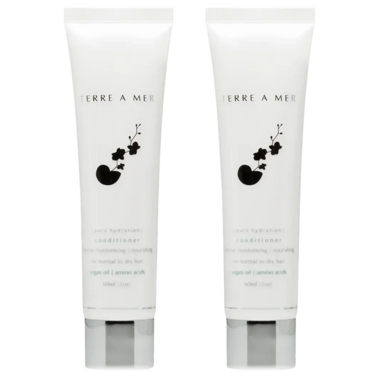 2x Terre A Mer Pure Hydration Amino Acid/Argan Conditioner - 60ml Travel Size V563-PH_TRVL_CONDITIONER-2PCS