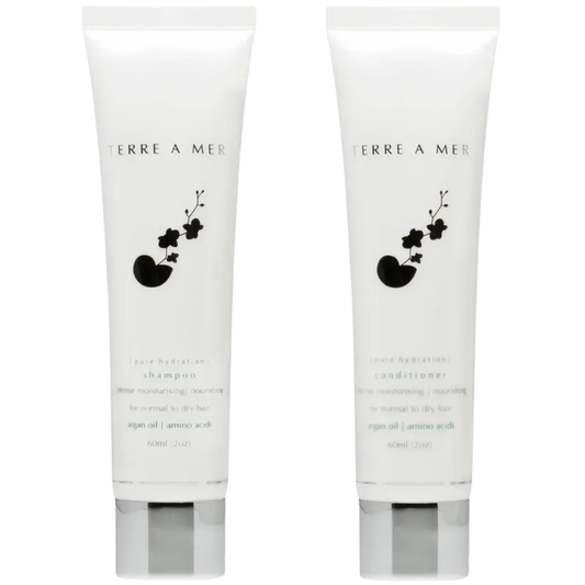 Terre A Mer Pure Hydration Amino Acid/Argan Oil Shampoo & Conditioner - 60ml Travel Size V563-PH_TRVL_SHAMPCOND-2PC