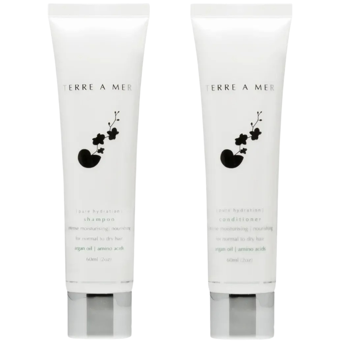 Terre A Mer Pure Hydration Amino Acid/Argan Oil Shampoo & Conditioner - 60ml Travel Size V563-PH_TRVL_SHAMPCOND-2PC