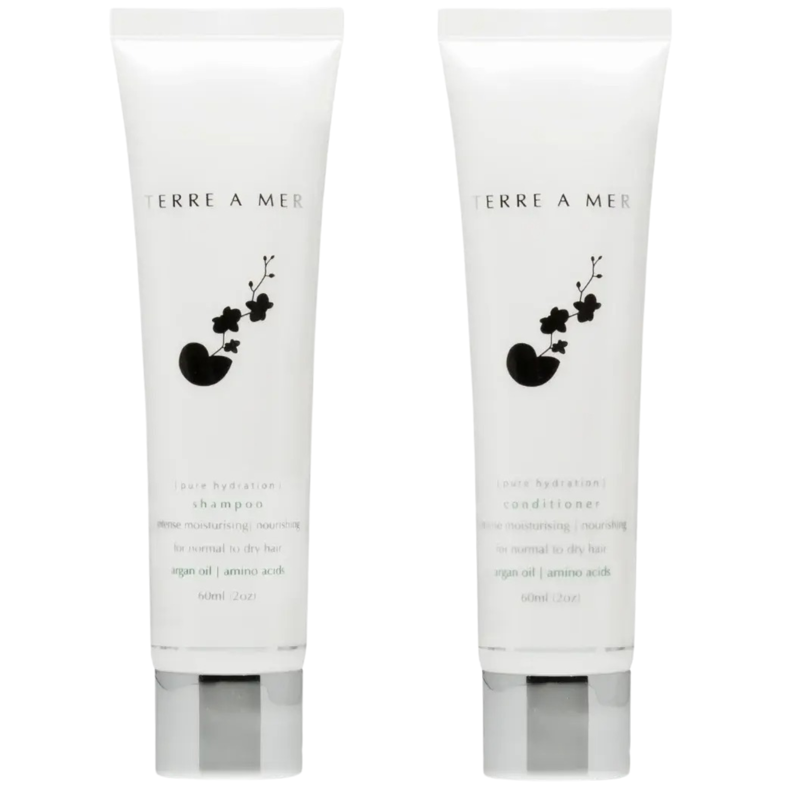 Terre A Mer Pure Hydration Amino Acid/Argan Oil Shampoo & Conditioner - 60ml Travel Size V563-PH_TRVL_SHAMPCOND-2PC
