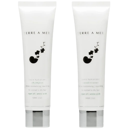 Terre A Mer Pure Hydration Amino Acid/Argan Oil Shampoo & Conditioner - 60ml Travel Size V563-PH_TRVL_SHAMPCOND-2PC