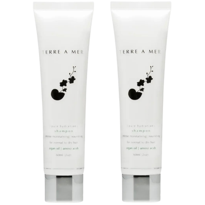 2x Terre A Mer Pure Hydration Amino Acid/Argan Oil Shampoo - 60ml Travel Size V563-PH_TRVL_SHAMPOO-2PCS