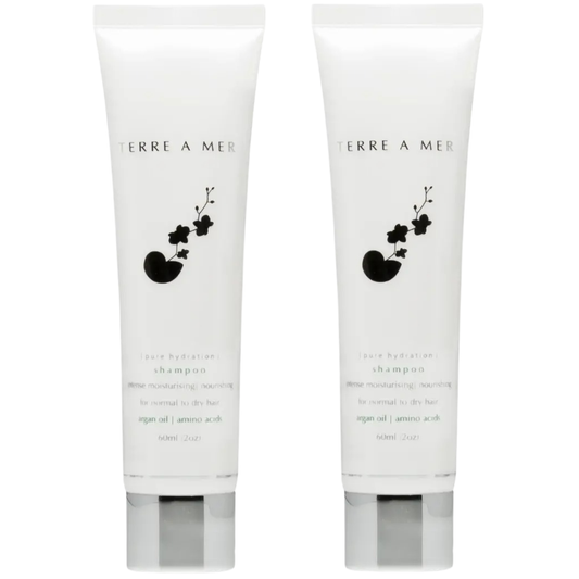 2x Terre A Mer Pure Hydration Amino Acid/Argan Oil Shampoo - 60ml Travel Size V563-PH_TRVL_SHAMPOO-2PCS