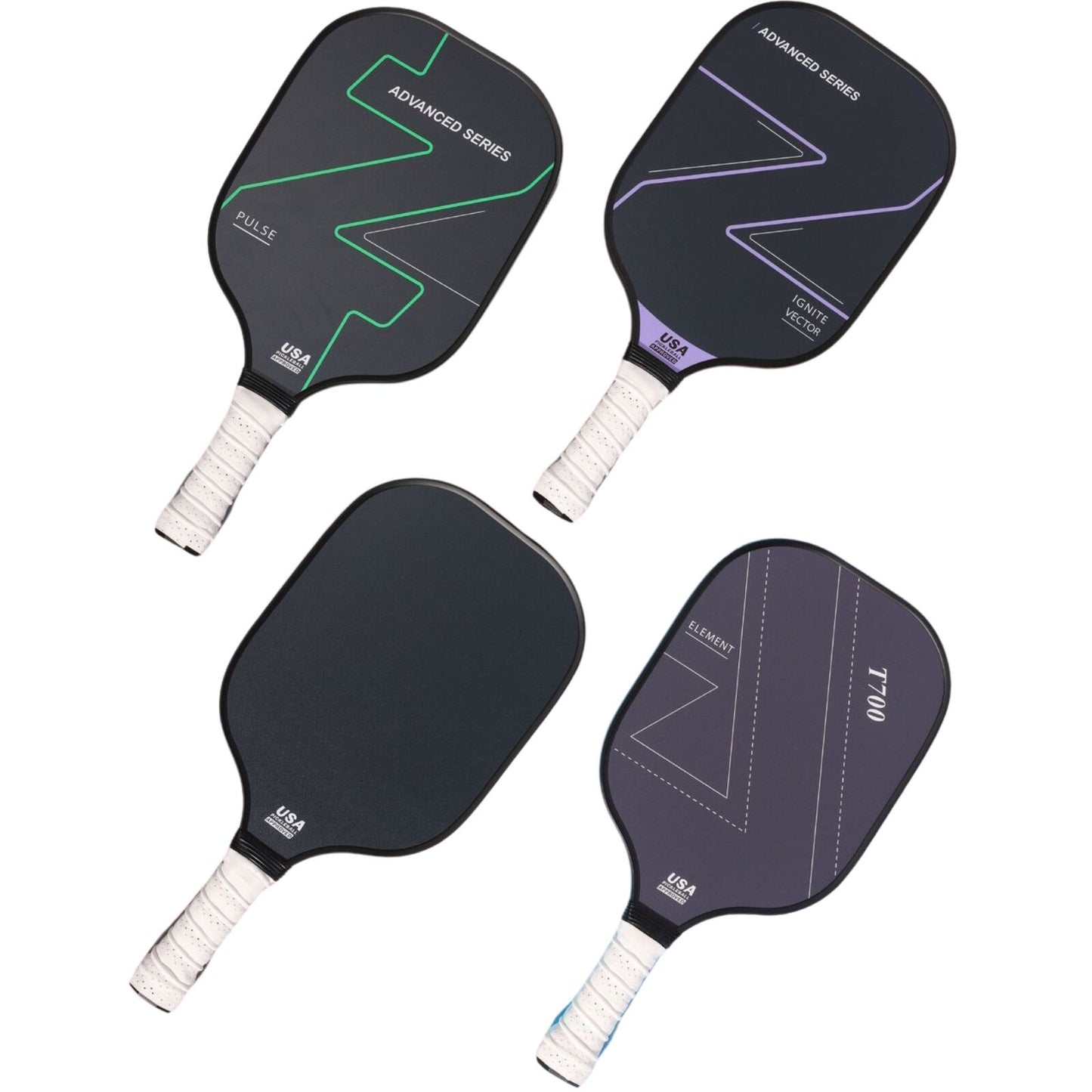 4x Graphite Carbon Fiber Pickleball Paddles Pickle Ball Racket Racquet Bulk V563-PICKLEBALL_4PACK