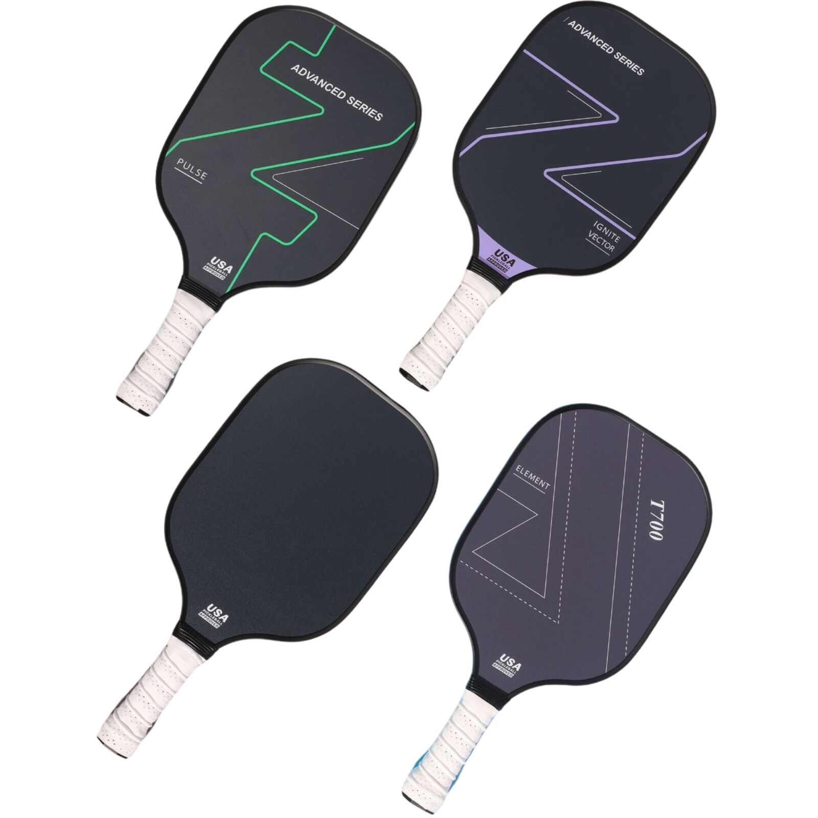 4x Graphite Carbon Fiber Pickleball Paddles Pickle Ball Racket Racquet Bulk V563-PICKLEBALL_4PACK