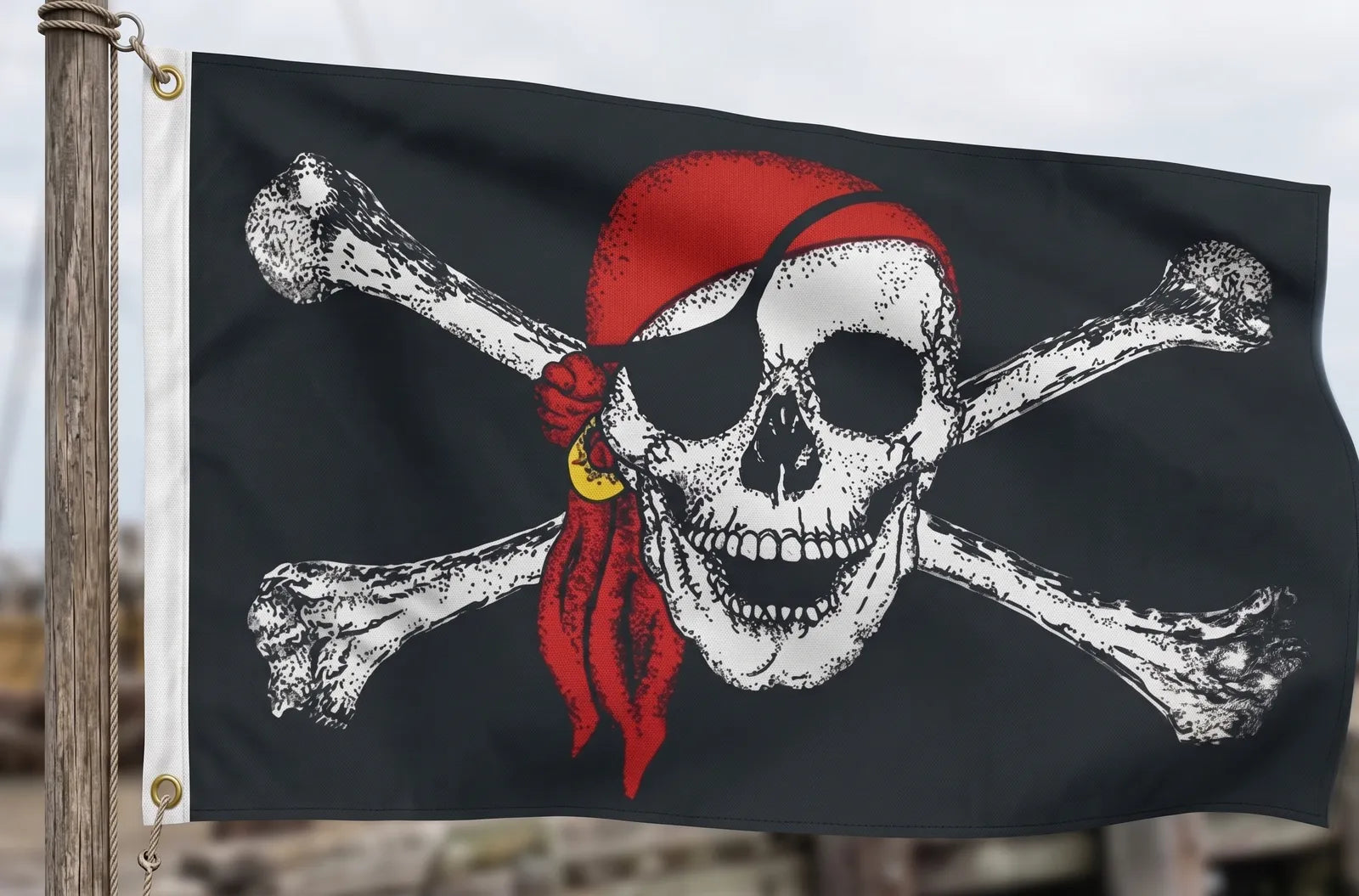 PIRATE FLAG Skull Party Pirates Skull & Crossbones Large 150 x 90 Jolly Roger V563-PIRATEFLAG