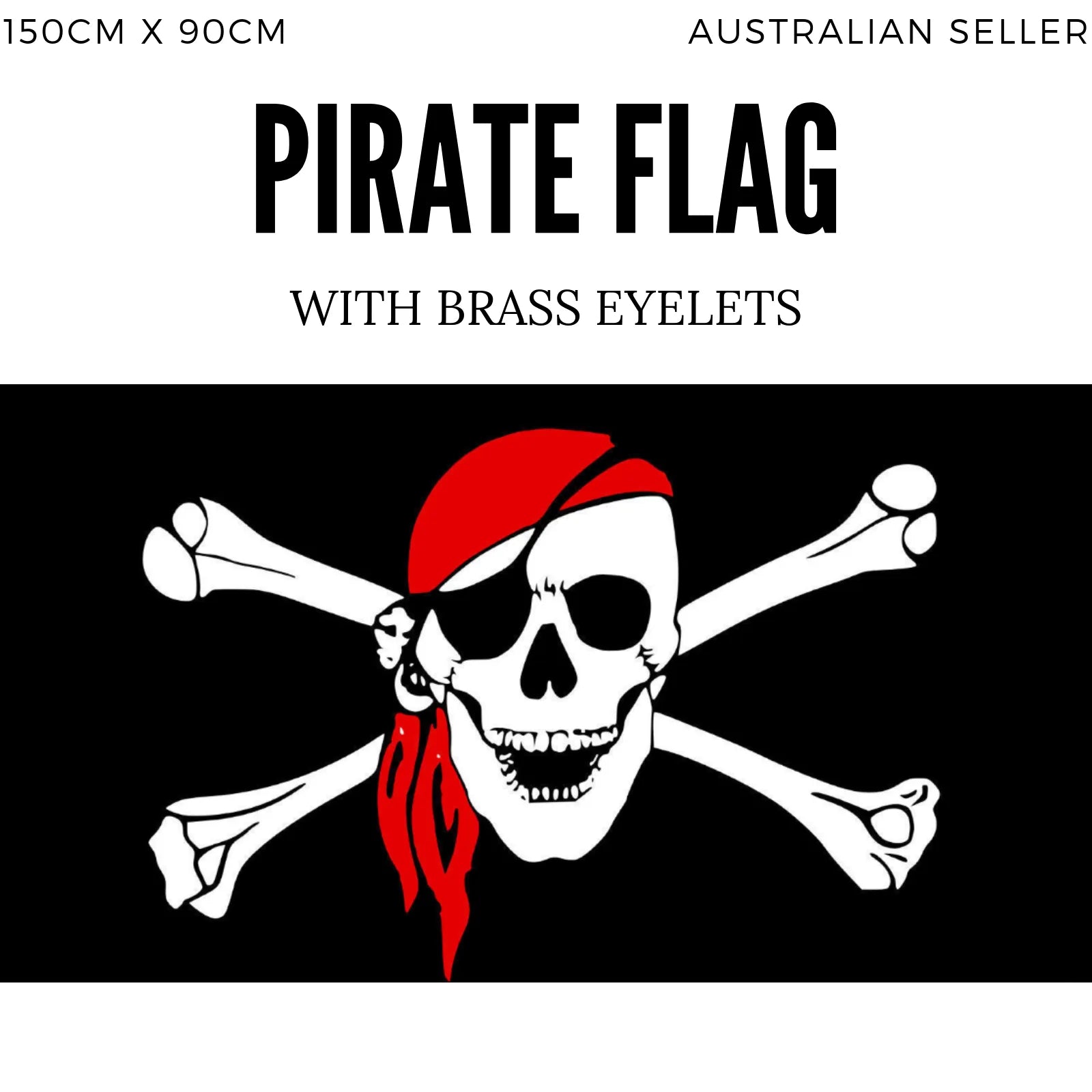 PIRATE FLAG Skull Party Pirates Skull & Crossbones Large 150 x 90 Jolly Roger V563-PIRATEFLAG