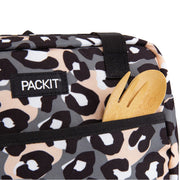 PACKIT Freezable Ice Lunch Bag Tote Food Storage Camping Travel Tiger - Wild Leopard V563-PKT-LH-WLG