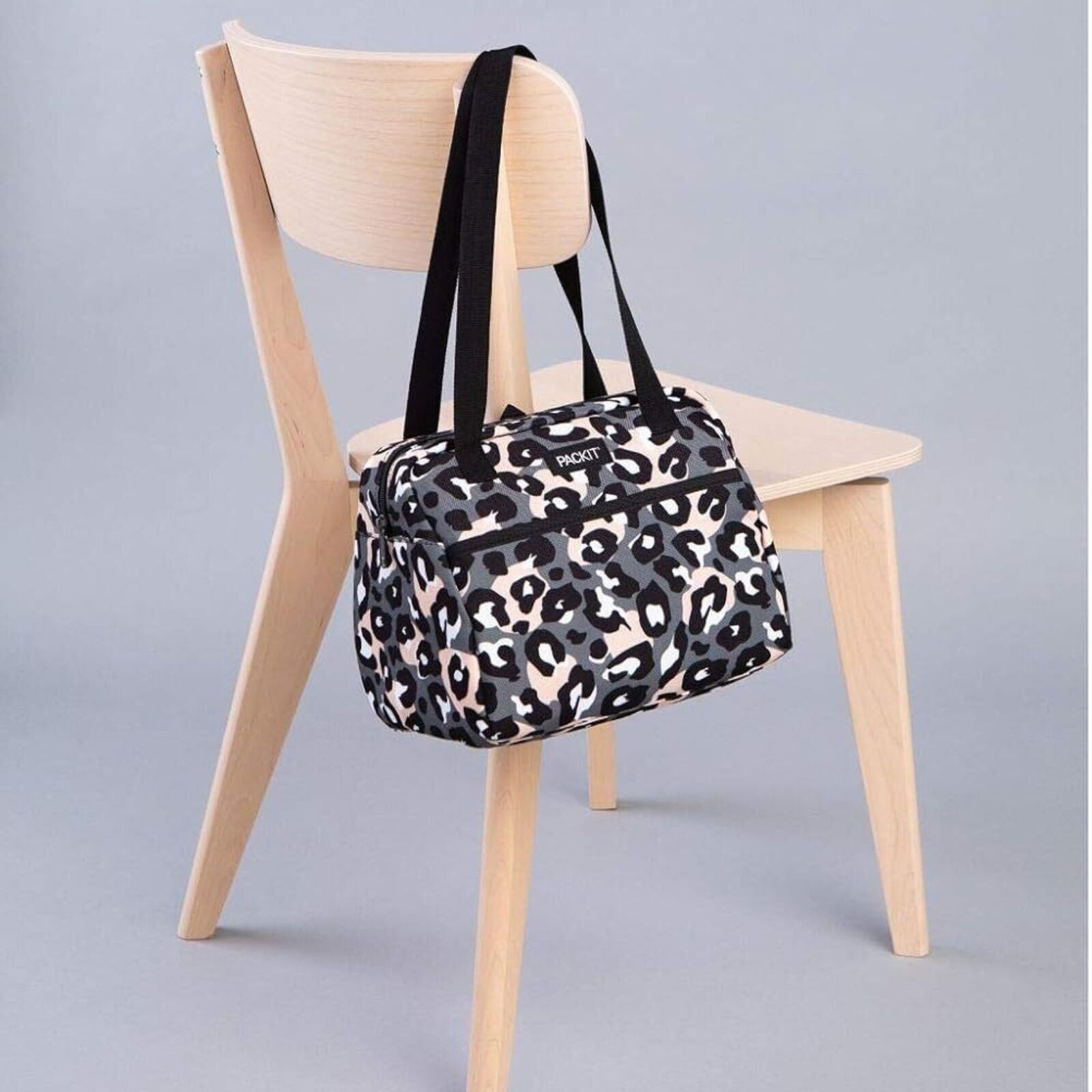 PACKIT Freezable Ice Lunch Bag Tote Food Storage Camping Travel Tiger - Wild Leopard V563-PKT-LH-WLG