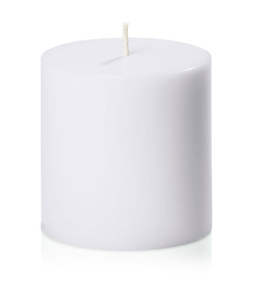 48x Premium Church Candle Pillar Candles White Unscented Lead Free 36Hrs - 7*7cm V563-PL235U-48PCS