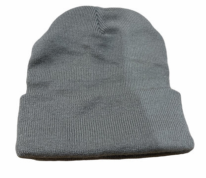 PLAIN BEANIE Unisex Mens Womens Winter Warm Hat Ski Cap Knit One Size - Grey V563-PLAINBEANIE-BGE