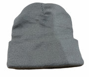 PLAIN BEANIE Unisex Mens Womens Winter Warm Hat Ski Cap Knit One Size - Grey V563-PLAINBEANIE-BGE